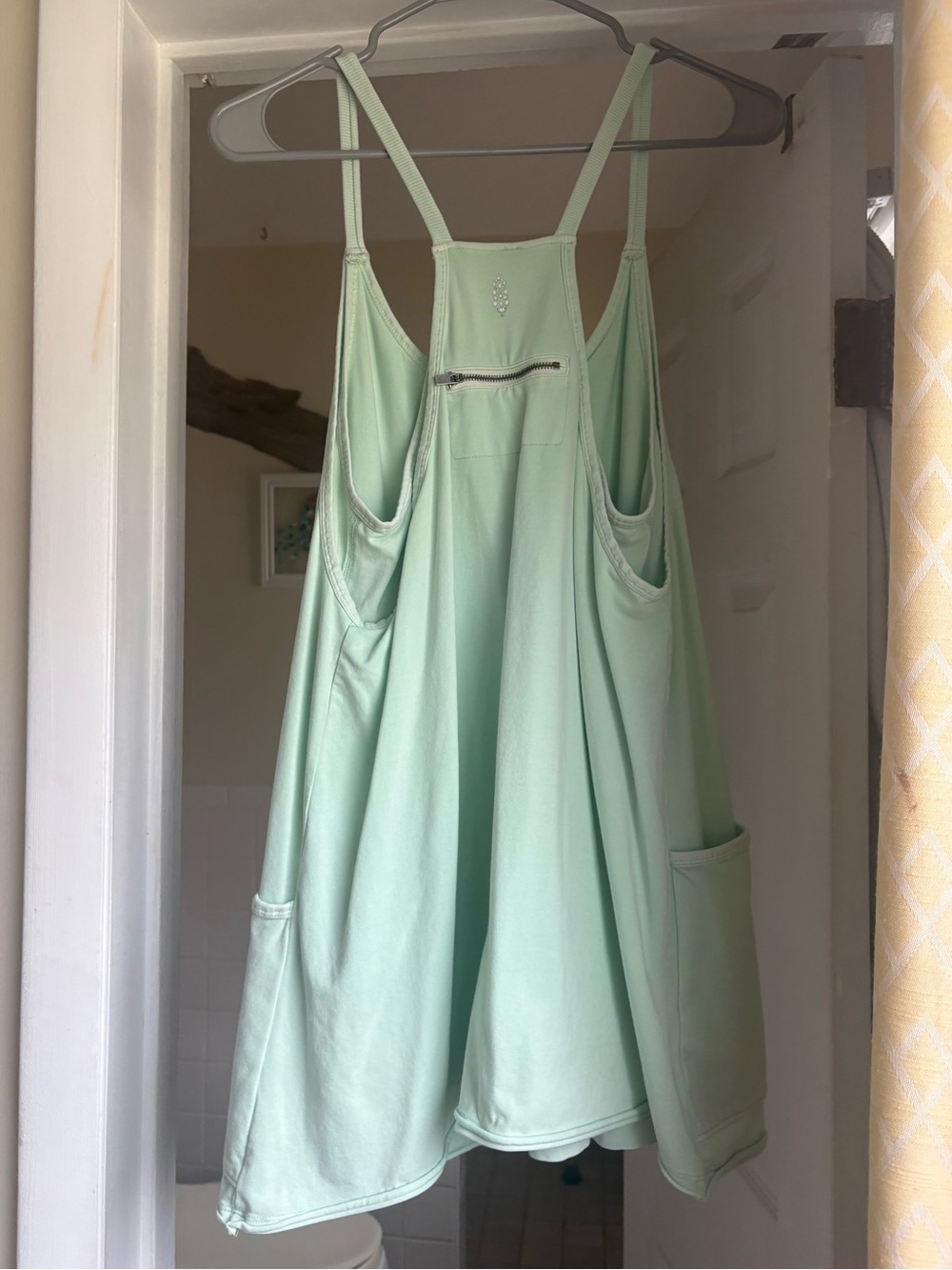 FP Movement by Free People Mint Green Sleeveless Romper with Pockets - Picture 3 of 4